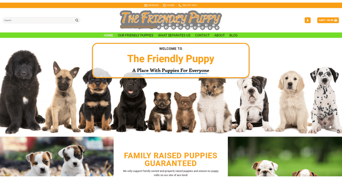 Puppy Website For Sale (SOLD) Troyer Websites